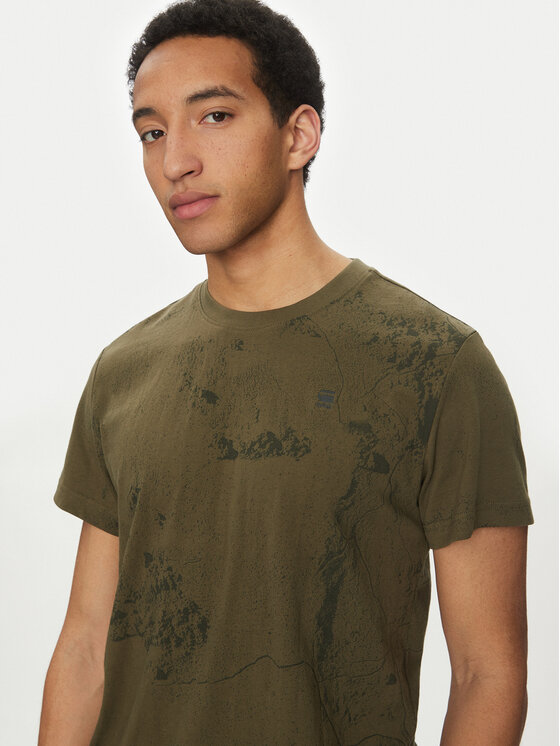 G-Star Raw G-Star Raw Majica Wash D25973-C338 H343 Zelena Regular Fit