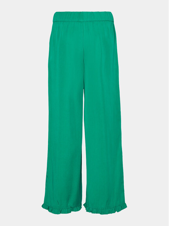 Vero Moda Girl Vero Moda Girl Hlače iz tkanine 10283853 Zelena Wide Leg