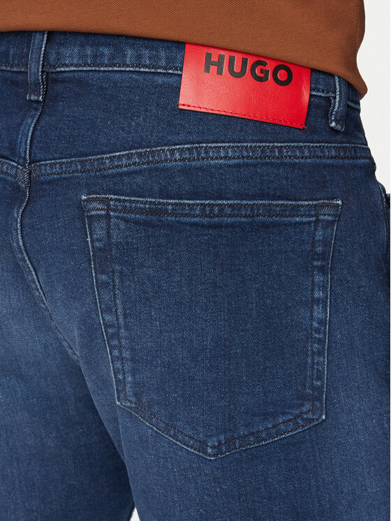 HUGO HUGO Jeans hlače 50556089 Mornarsko modra Slim Fit