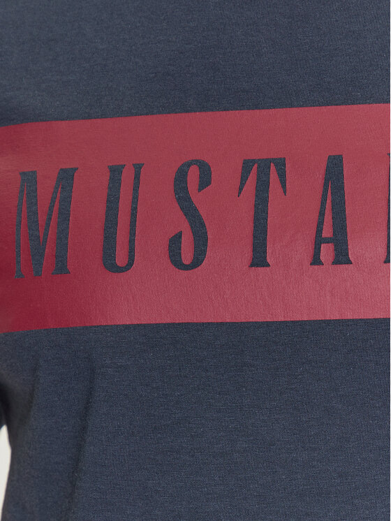 Mustang Mustang T-Shirt Alex 1013223 Granatowy Regular Fit