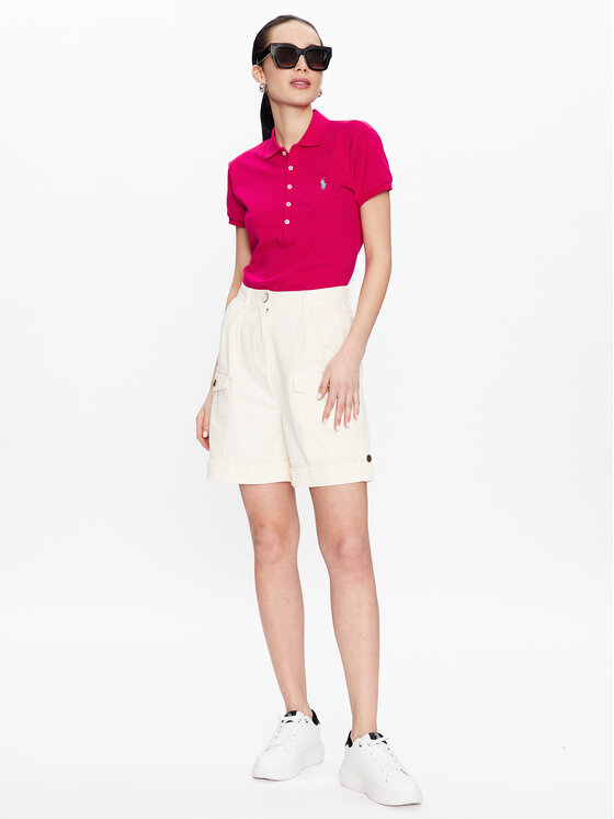 Polo Ralph Lauren Polo Ralph Lauren Polo marškinėliai 211870245034 Rožinė Slim Fit