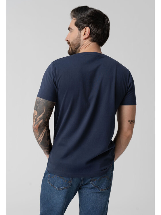 Volcano Volcano T-Shirt T-MOUNTI Niebieski Regular Fit
