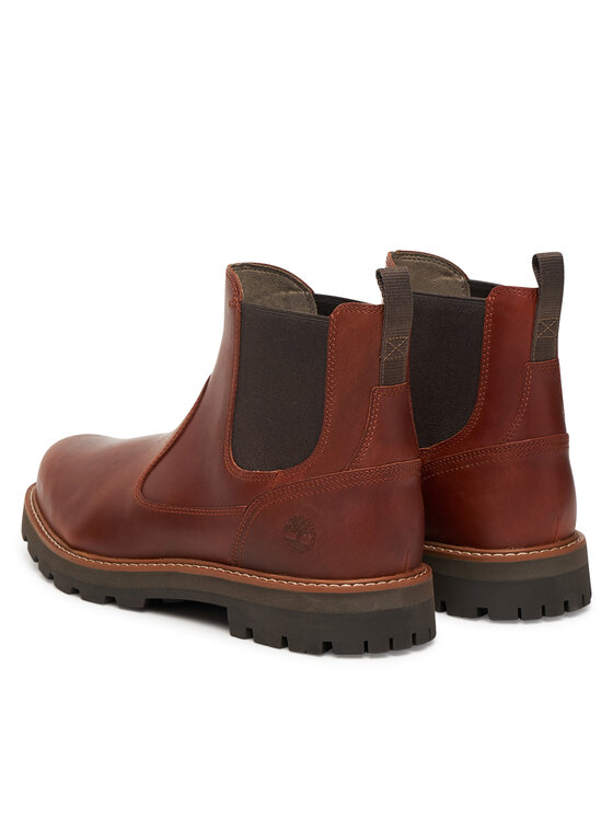 Timberland Timberland Kotníková obuv s elastickým prvkem Britton Road Chelsea TB0A6A4WA1G1 Hnědá