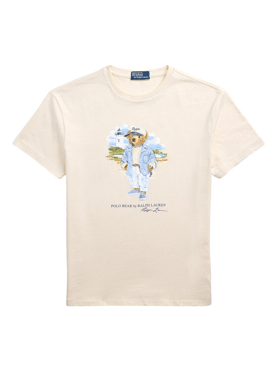 Polo Ralph Lauren Polo Ralph Lauren T-Shirt 710969630001 Μπεζ Custom Slim Fit
