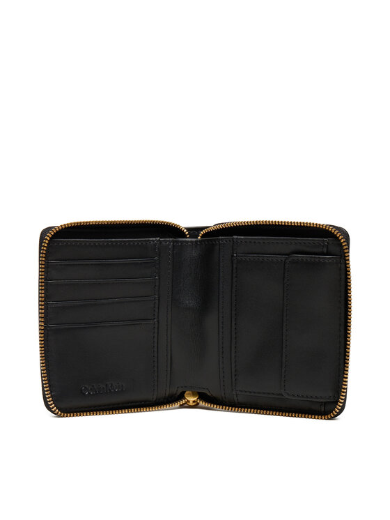 Calvin Klein Calvin Klein Μικρό Πορτοφόλι Γυναικείο Hardware Square Zip Around LV04F1044G Μαύρο