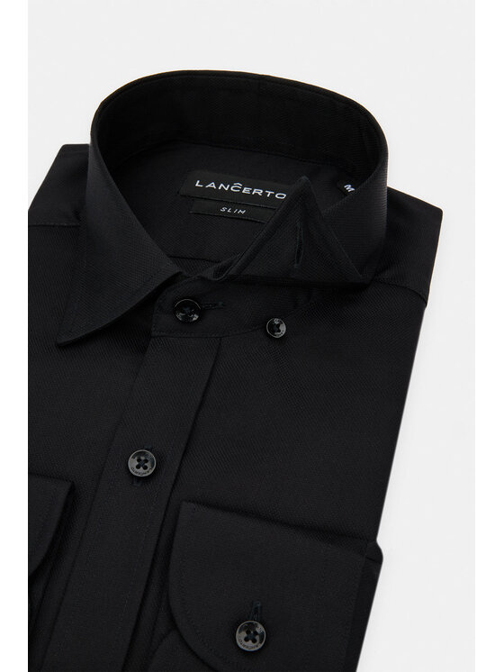 Lancerto Lancerto Koszula Mavis KO073123000039 Czarny Slim Fit