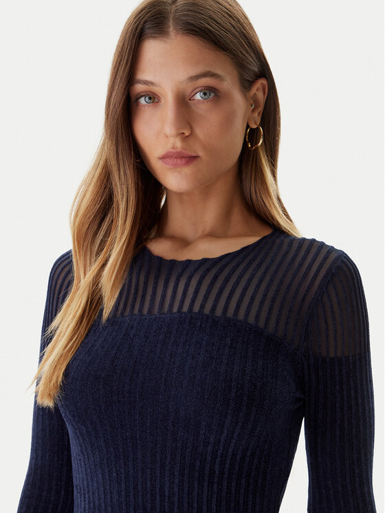 Guess Guess Трикотажна сукня W5BK63 Z0890 Cиній Slim Fit