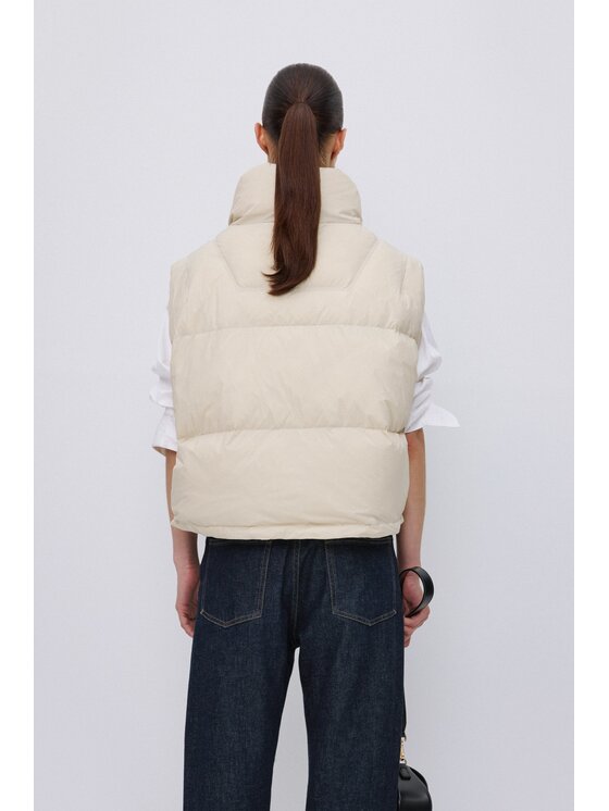 Estro Estro Gilet ER00119638 Beige chiaro Loose Fit