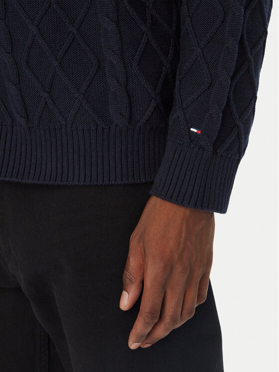 Tommy Jeans Tommy Jeans Sweter Flag DM0DM23614 Granatowy Relaxed Fit