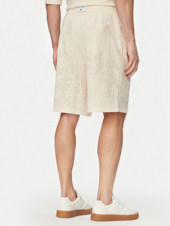Guess Guess Sportiniai šortai F6GD03 kremKG362 Kreminė Regular Fit