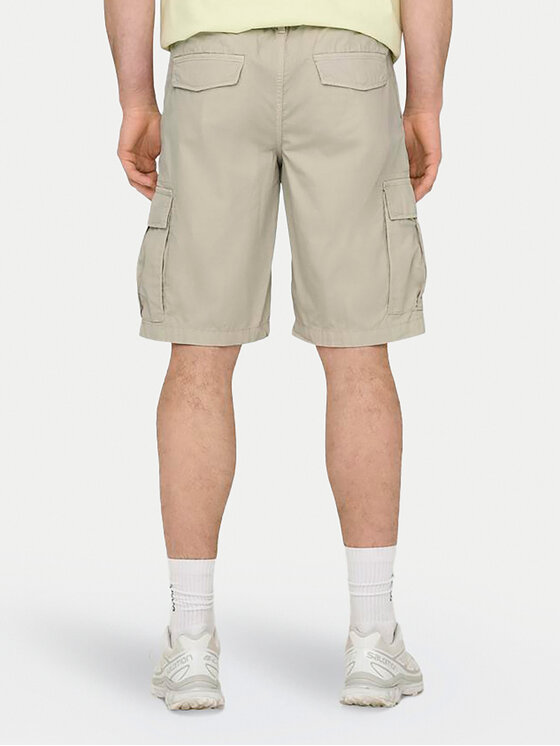 Only & Sons Only & Sons Bavlnené šortky Loc Cargo 22029214 Béžová Regular Fit