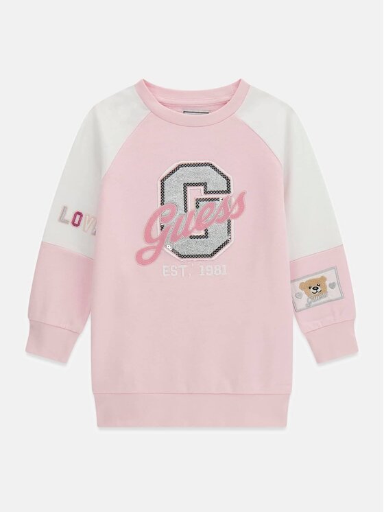 Guess Kids Guess Kids Každodenní šaty 183613 Růžová Classic Fit