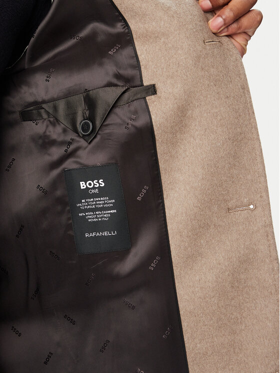 BOSS BOSS Wollmantel H-Hyde-SU-264 50571853 Braun Slim Fit