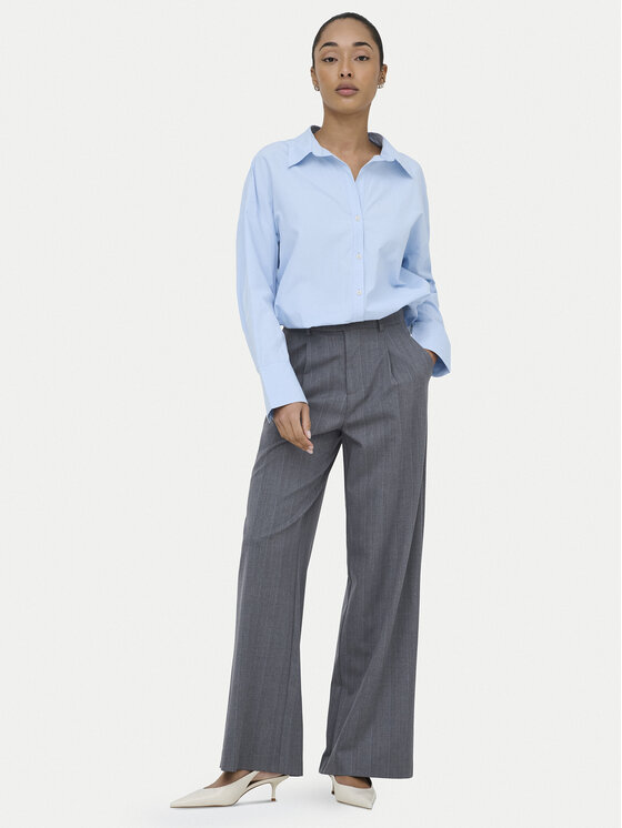 ONLY ONLY Штани з тканини Jackie 15364312 Сірий Wide Leg
