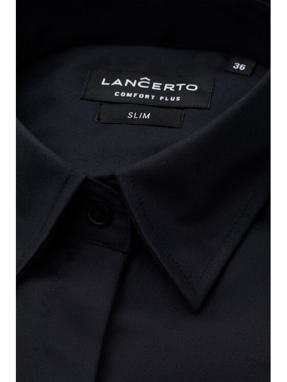 Lancerto Lancerto Koszula Dionisia Slim Czarna KO073126000018 Czarny Slim Fit