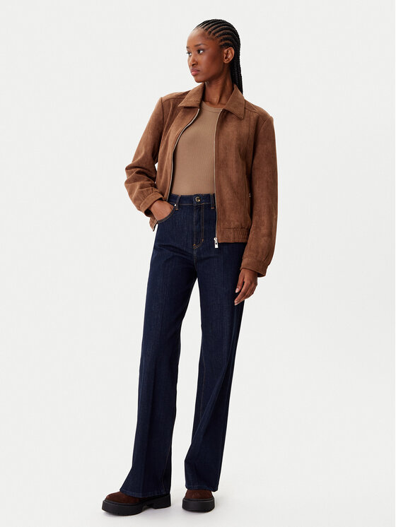 Morgan Morgan Jacke aus Kunstleder 252-GPOKEL Braun Regular Fit