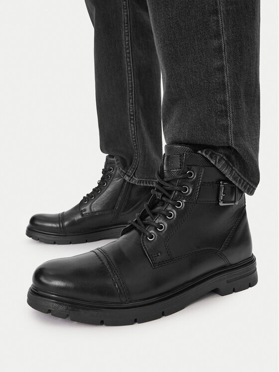 Lanetti Lanetti Schnürschuhe BENGAL-03 MBS Schwarz