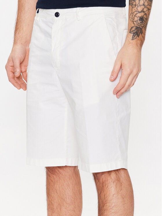 Paul&Shark Paul&Shark Pantalon scurți din material 23414027 Alb Regular Fit