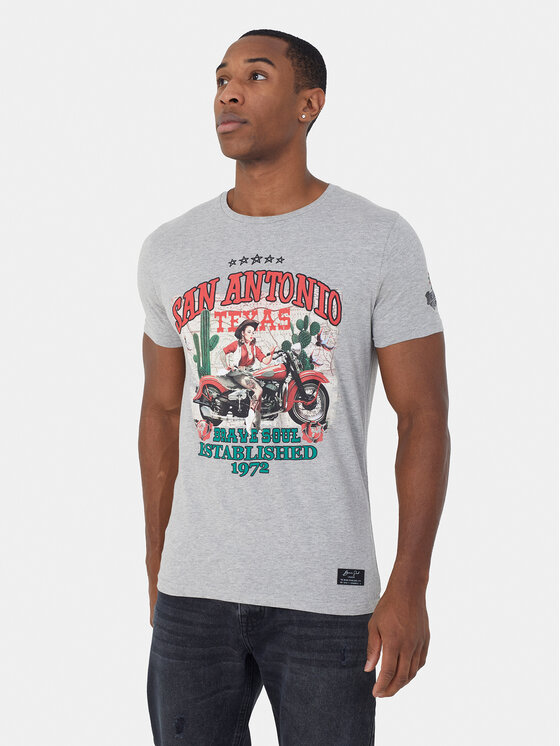 Brave Soul Brave Soul T-Shirt MTS-149PINUP Šedá Straight Fit