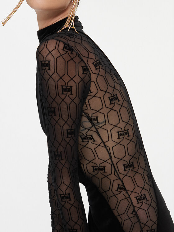 Elisabetta Franchi Elisabetta Franchi Вечірня сукня AB-472-37E2-V590 Чорний Slim Fit