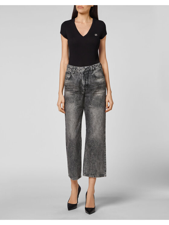 PHILIPP PLEIN PHILIPP PLEIN Jeansy 1373 Šedá Loose Fit