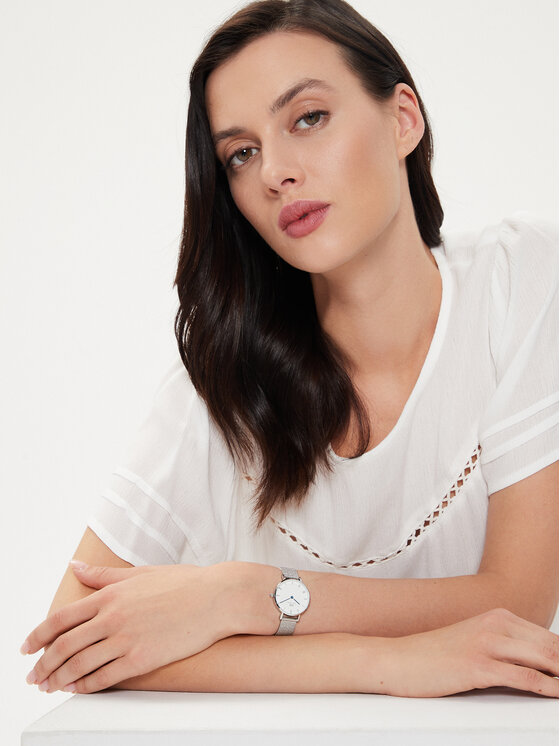 Daniel Wellington Daniel Wellington Часовник Petite Roman Numerals Sterling DW00100684 Сребрист