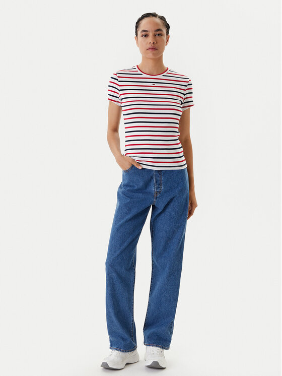 Tommy Jeans Tommy Jeans Tričko Essential DW0DW17383 Farebná Slim Fit