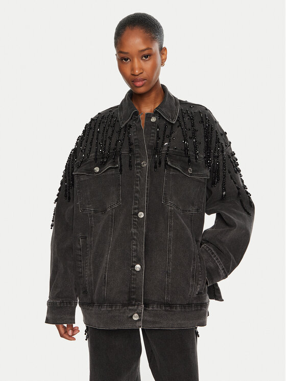 Gestuz Gestuz Geacă de blugi Similina 10909653 Gri Loose Fit