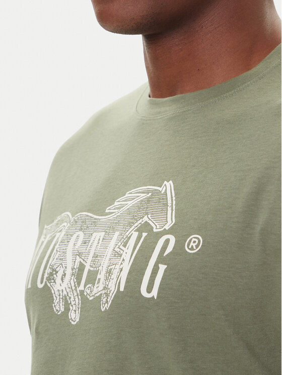 Mustang Mustang T-Shirt Austin 1016858 Πράσινο Regular Fit