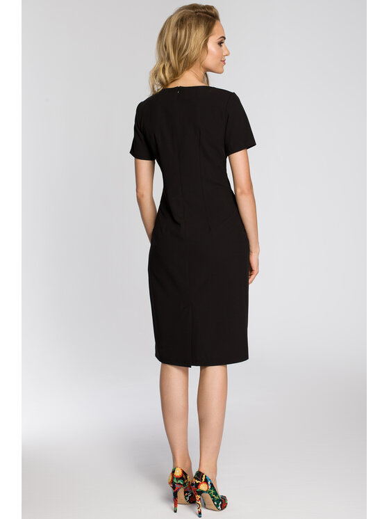 Made of Emotion Made of Emotion Koktejlové šaty M234 Černá Sexy Straight Fit