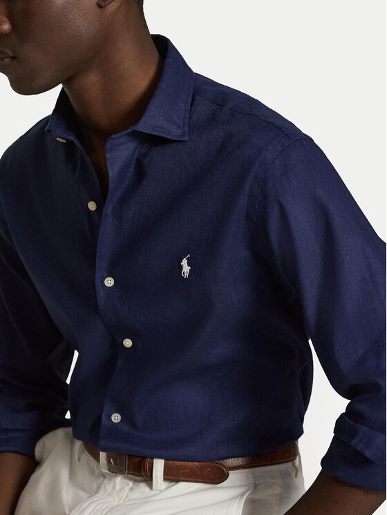 Polo Ralph Lauren Polo Ralph Lauren Риза 710B15596003 Тъмносин Custom Fit