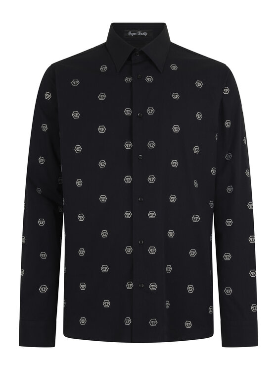 PHILIPP PLEIN PHILIPP PLEIN Koszula 28975 Czarny Fitted Fit