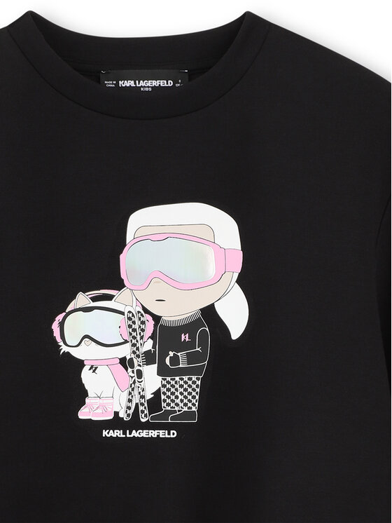 Karl Lagerfeld Kids Karl Lagerfeld Kids Світшот Z31318 D Чорний Regular Fit