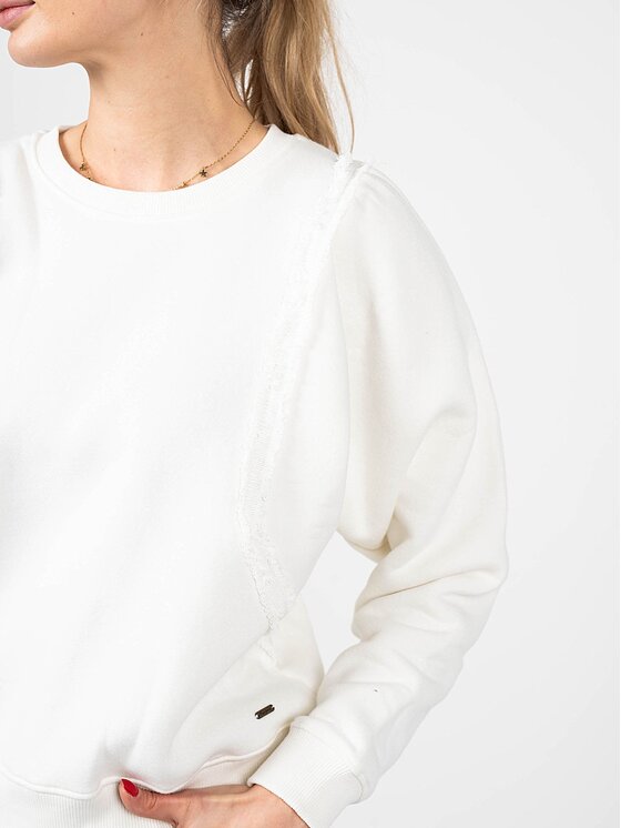 Pepe Jeans Pepe Jeans Mikina PL581254 | Esther Écru Oversize