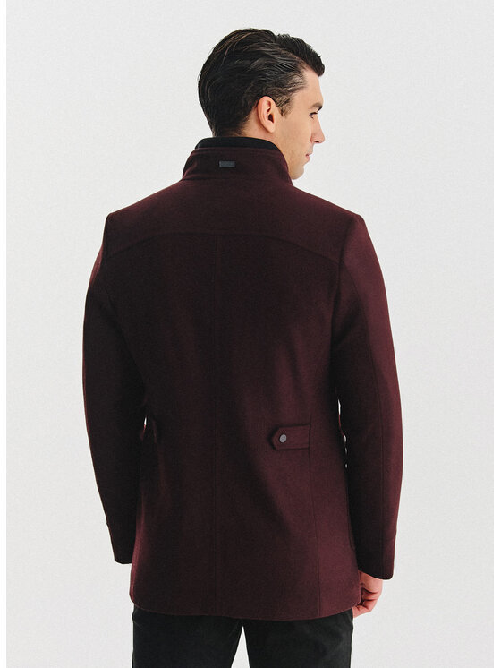 Pako Lorente Pako Lorente Płaszcz zimowy P25WF-7X-013 Bordowy Classic Fit