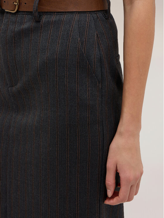 Motivi Motivi Spódnica midi 1042Q001355N0S3 Szary Regular Fit