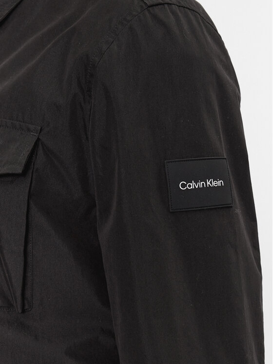 Calvin Klein Calvin Klein Преходно яке Light Shirt Jacket K10K107136 Черен Regular Fit