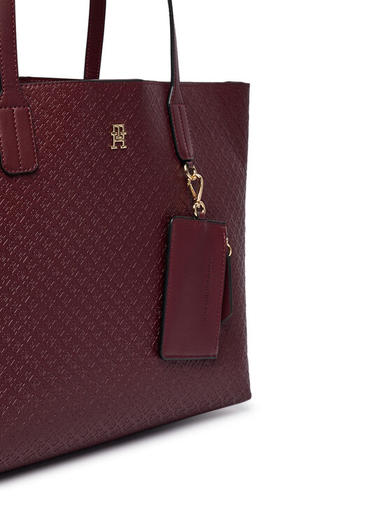 Tommy Hilfiger Tommy Hilfiger Käekott Th Icon Tote Mono AW0AW19004 Bordoopunane