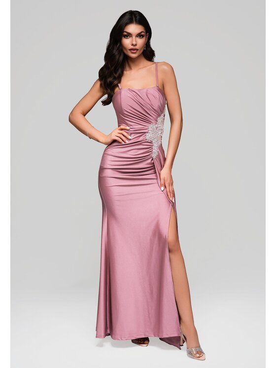 Ombre Ombre Sukienka wieczorowa LA-OM-DLR137 Różowy Regular Fit