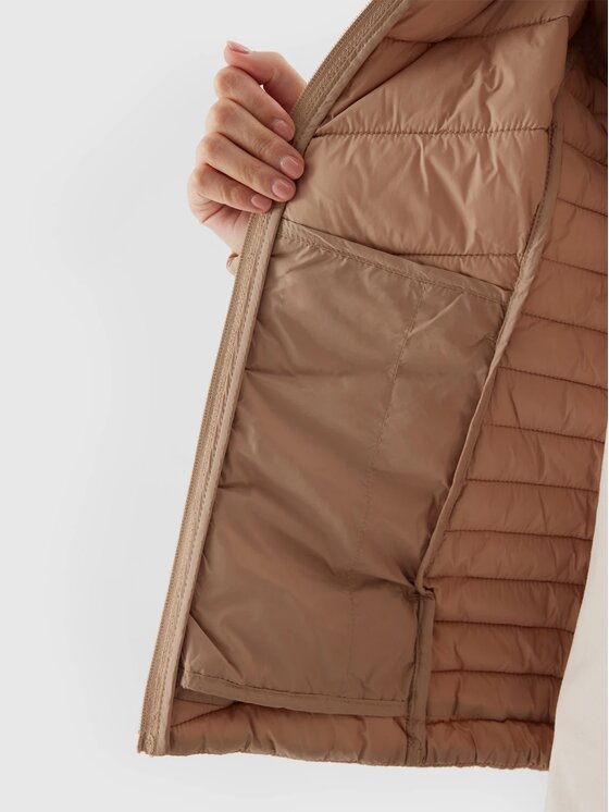 4F 4F Vatovaná bunda 4FWSS24TDJAF350-83S Hnedá Regular Fit