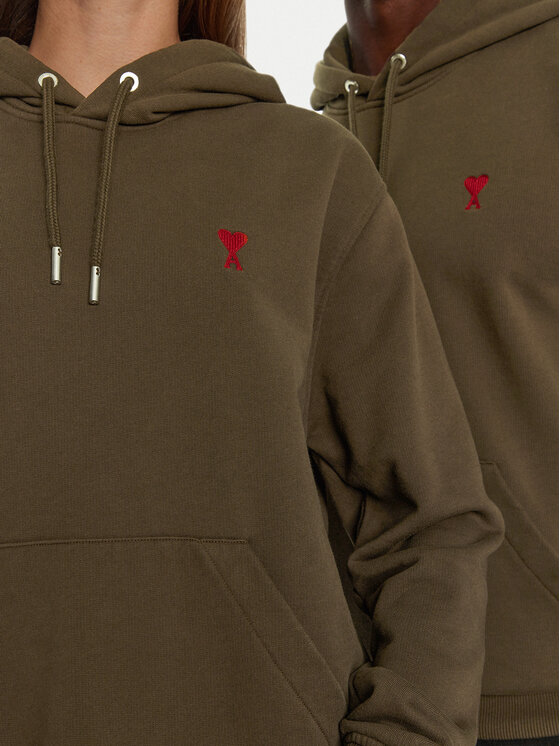 AMI PARIS AMI PARIS Μπλούζα USW235730 Καφέ Regular Fit