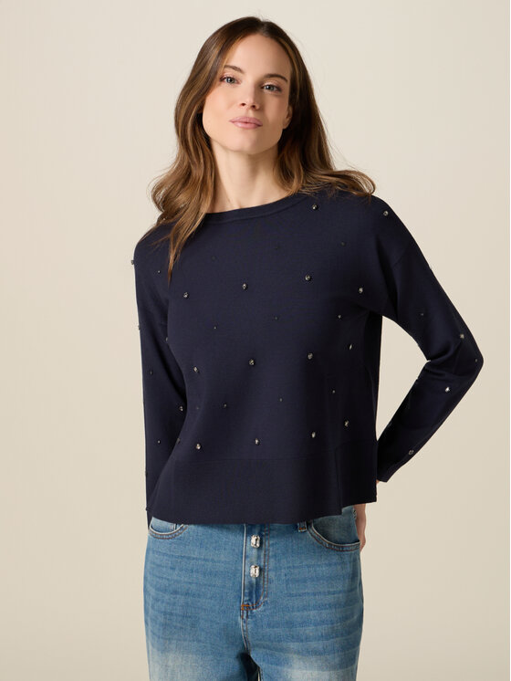 Oltre Oltre Maglione M034J005336N034 Blu Regular Fit