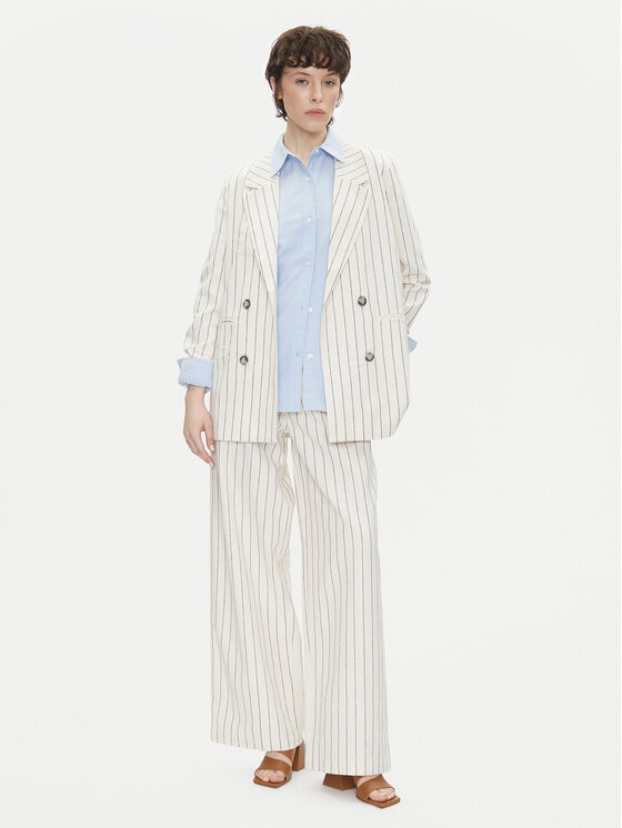 Pepe Jeans Pepe Jeans Hlače Herly PL211806 Bež Wide Leg