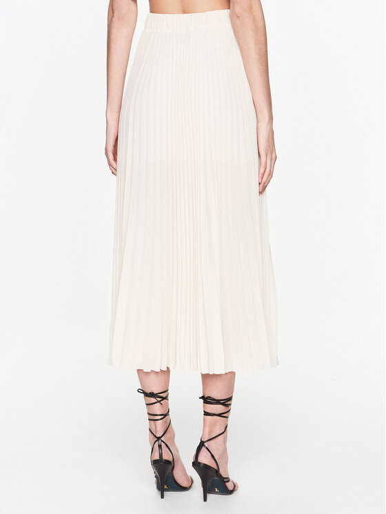 Patrizia Pepe Patrizia Pepe Rakott szoknya 8G0324/AD08-B753 Ekru Regular Fit
