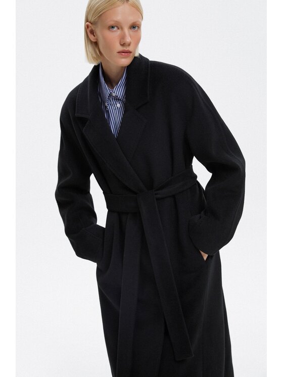 Estro Estro Płaszcz ER00116044 Czarny Loose Fit