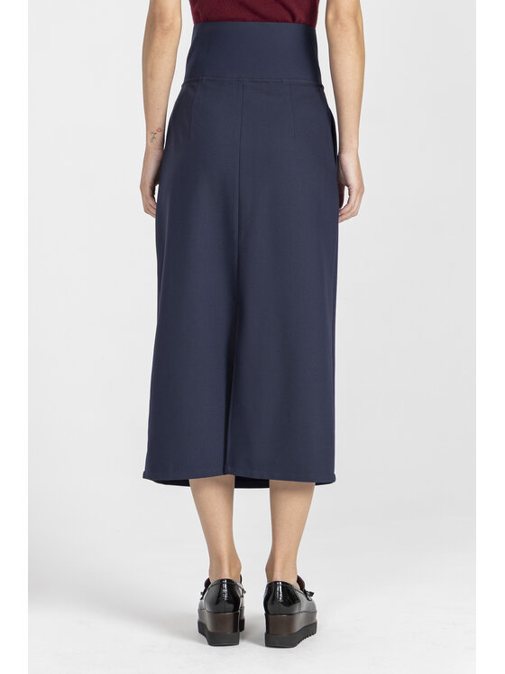Deni Cler Milano Deni Cler Milano Spódnica maxi T-DC-7050-E5-40-58-1 Granatowy Regular Fit