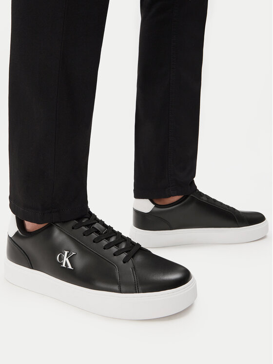 Calvin Klein Tenisice Classic Cupsole Laceup Lth YM0YM01435 Crna