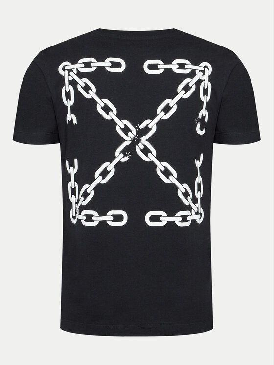 Off-White Off-White Póló OMAA027F22JER0111001 Fekete Regular Fit