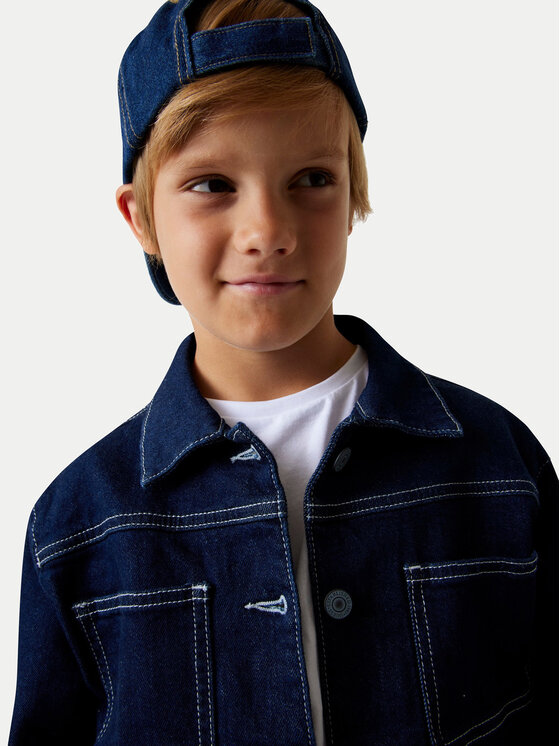 Guess Guess Džinsa jaka L6GL02 D8110 Tumši zils Regular Fit