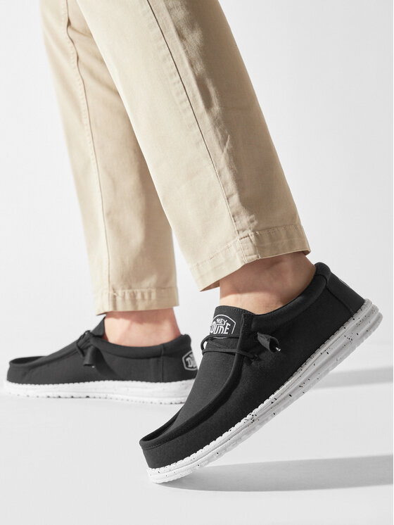 Hey Dude Hey Dude Μοκασίνια Wally Slub 40009-001 Μαύρο